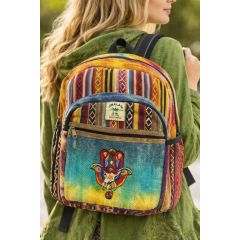 small hemp backpack fatima hand